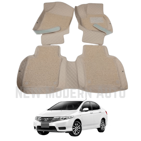 Honda City 9D Floor Mats | 3 Pcs | Model 2008-2021 | City Best Floor Mats | City 9D Floor