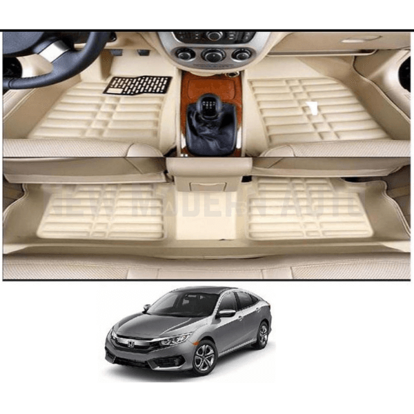 Honda Civic 5D Floor Mats | 3 Pcs | Model 2017-2021 | Civic Best Floor Mats | Civic 5D Floor