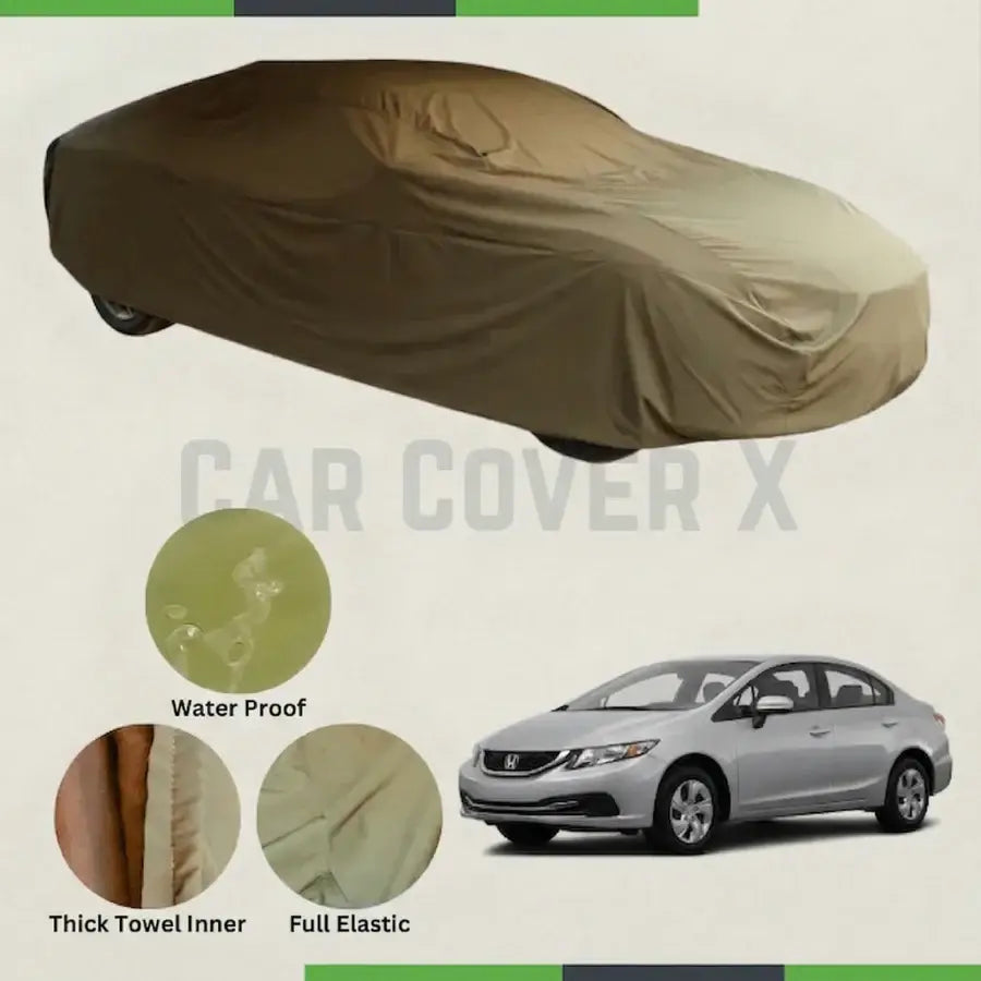 Honda Civic 2013–2016 Microfiber Anti-Scratch Water-Resistant Car Cover