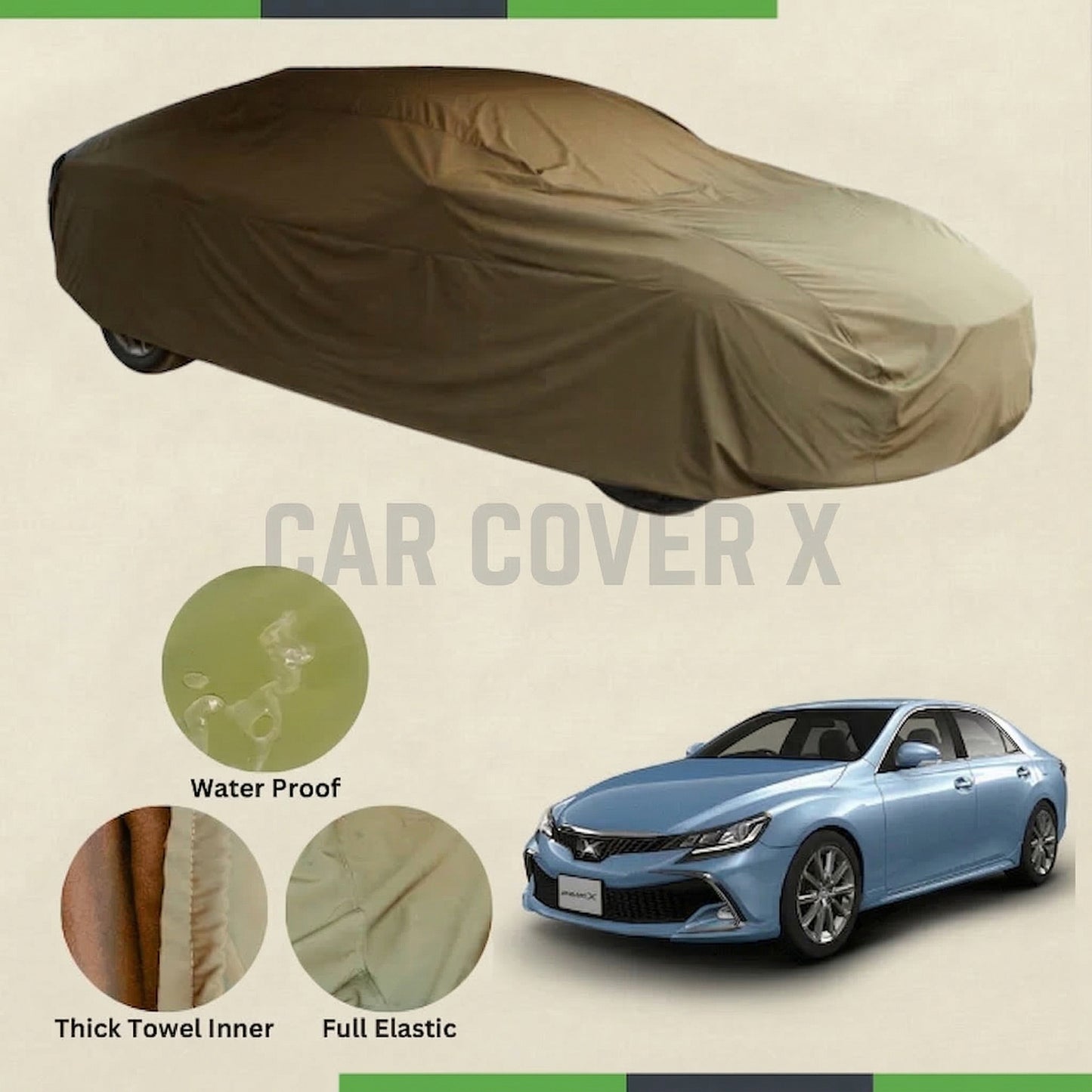 Toyota Mark X microfiber anti-scratch waterproof car cover