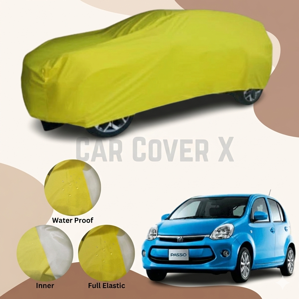 Toyota Passo covered with anti-scratch water-resistant nylon car cover