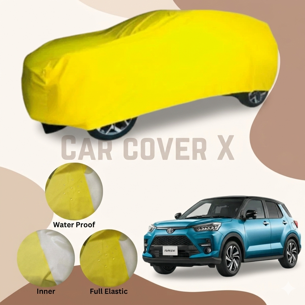 Toyota Raize covered with anti-scratch water-resistant nylon car cover