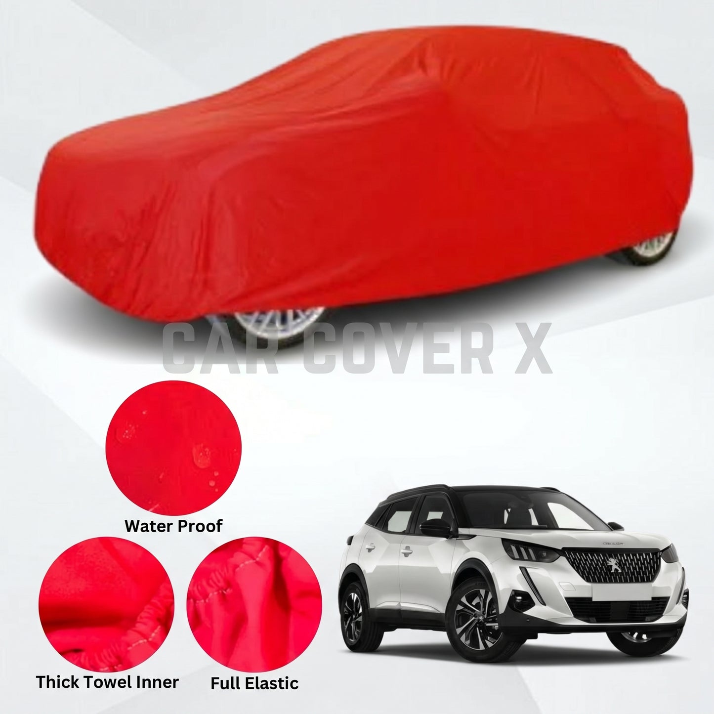 Peugoat 2008 Microfiber Anti Scratch & Anti Swirls Water Resistant Top Cover