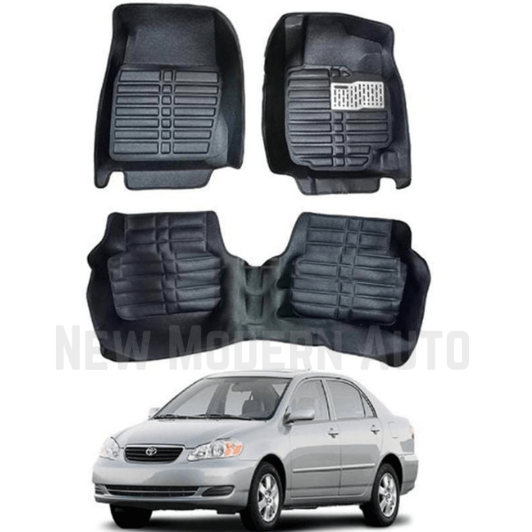Toyota Corolla 5D Floor Mats | 3 Pcs | Model 2003-2008 | Corolla Best Floor Mats | Corolla 5D Floor