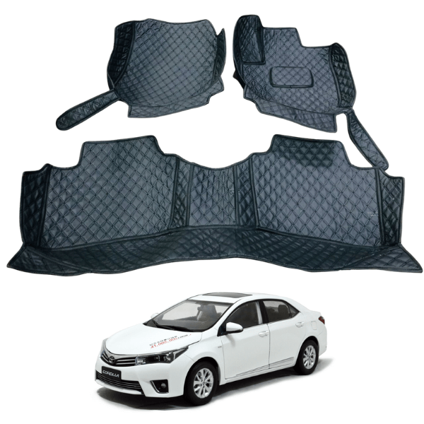 Toyota Corolla 7D Floor Mats | 3 Pcs | Model 2014 - 2022 | Corolla Best Floor Mats | Corolla 7D Floor