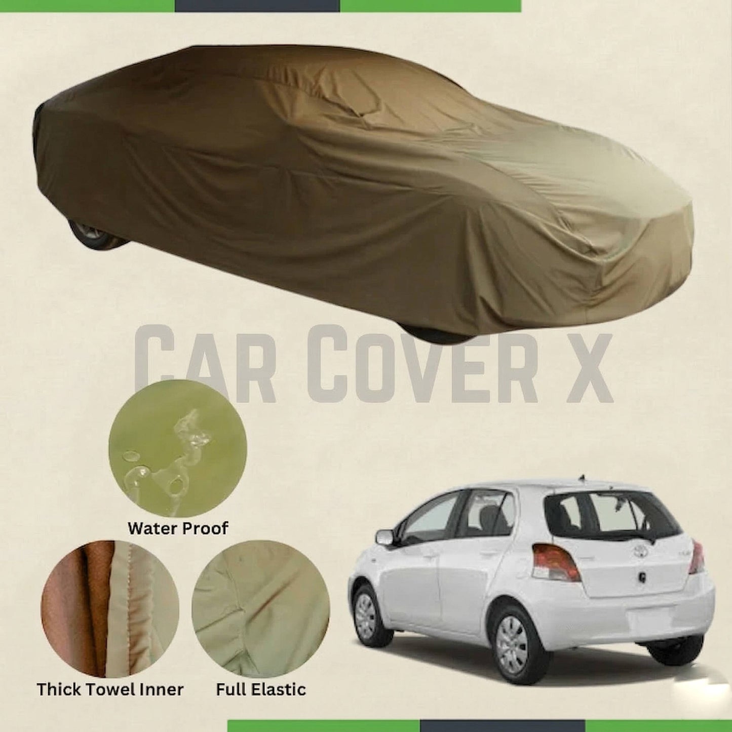 Toyota Vitz 2009-2016 microfiber anti-scratch waterproof car cover