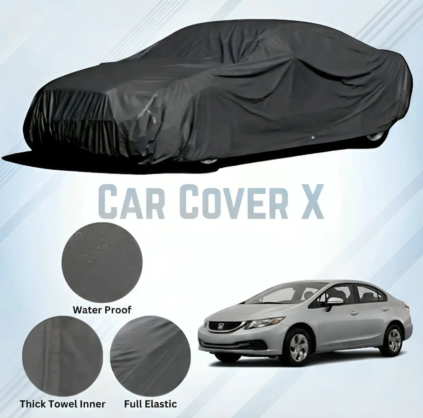 Honda Civic 2013–2026 Microfiber Anti-Scratch & Anti-Swirls Water-Resistant Top Cover
