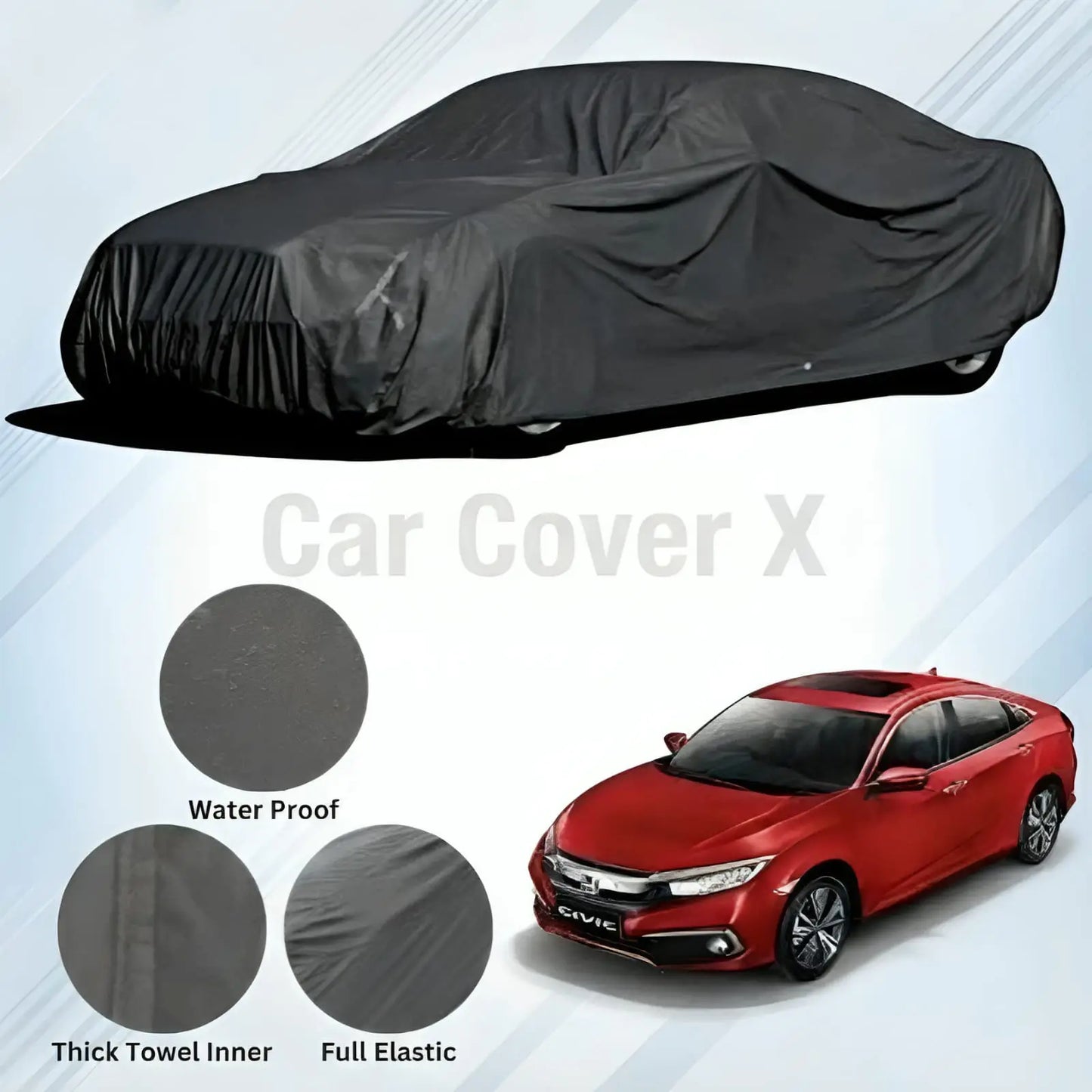 Honda Civic Microfiber Anti Scratch & Anti Swirls Water Resistant Top Cover | Model 2017 - 2026
