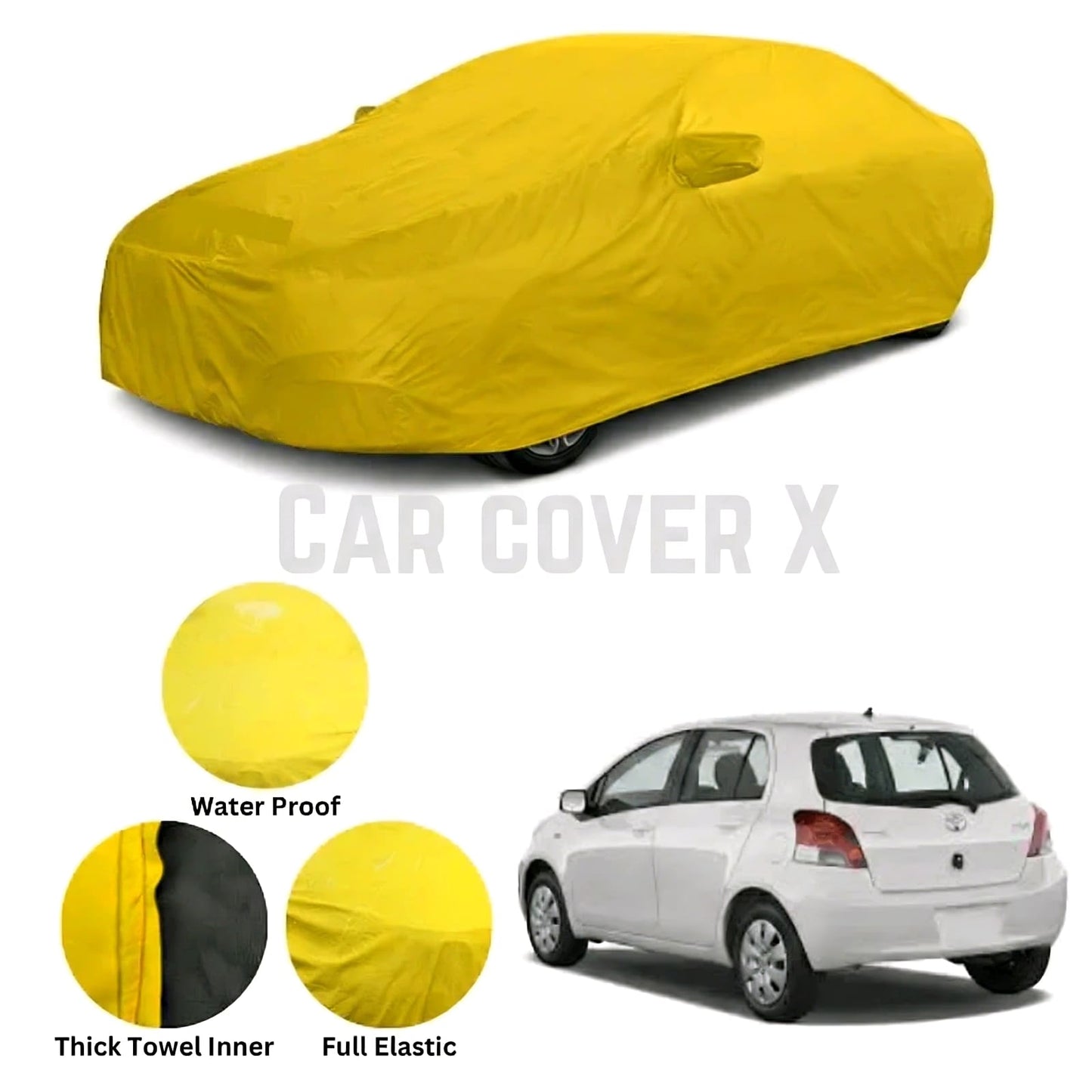 Toyota Vitz Microfiber Anti Scratch & Anti Swirls Water Resistant Top Cover | Model 2009 - 2016