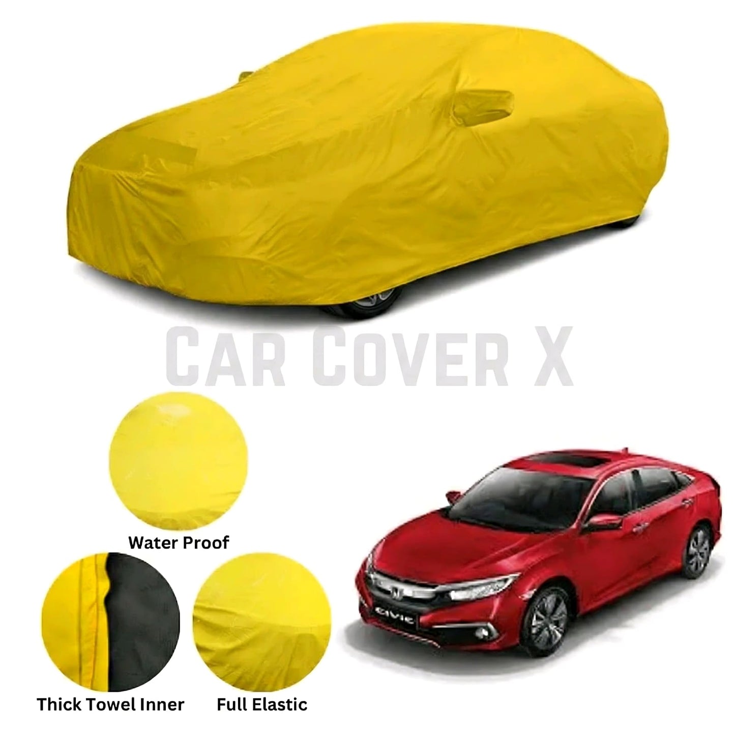 Honda Civic Microfiber Anti Scratch & Anti Swirls Water Resistant Top Cover | Model 2017 - 2021