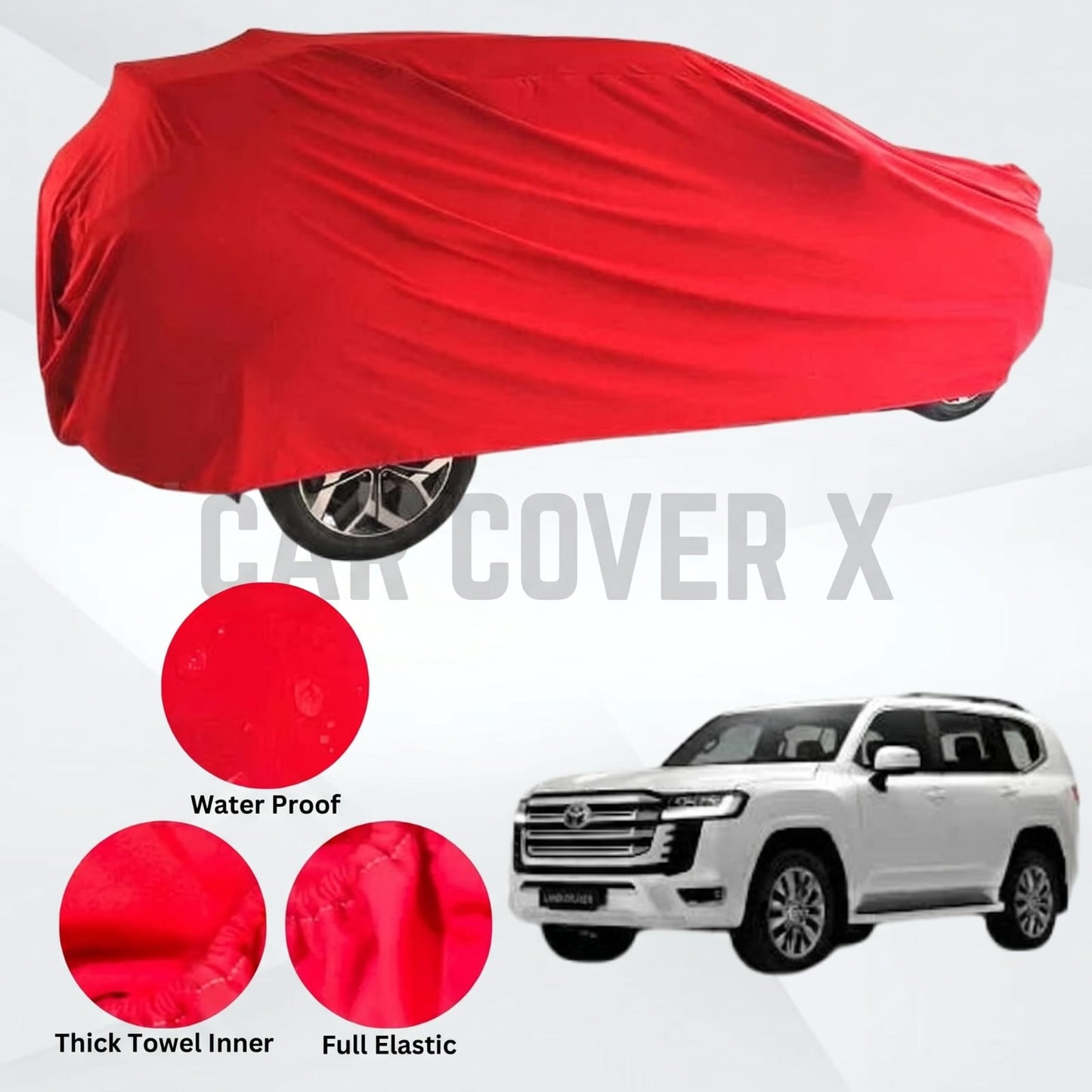 Toyota Land Cruiser LC 300 Microfiber Anti Scratch & Anti Swirls Water Resistant Top Cover