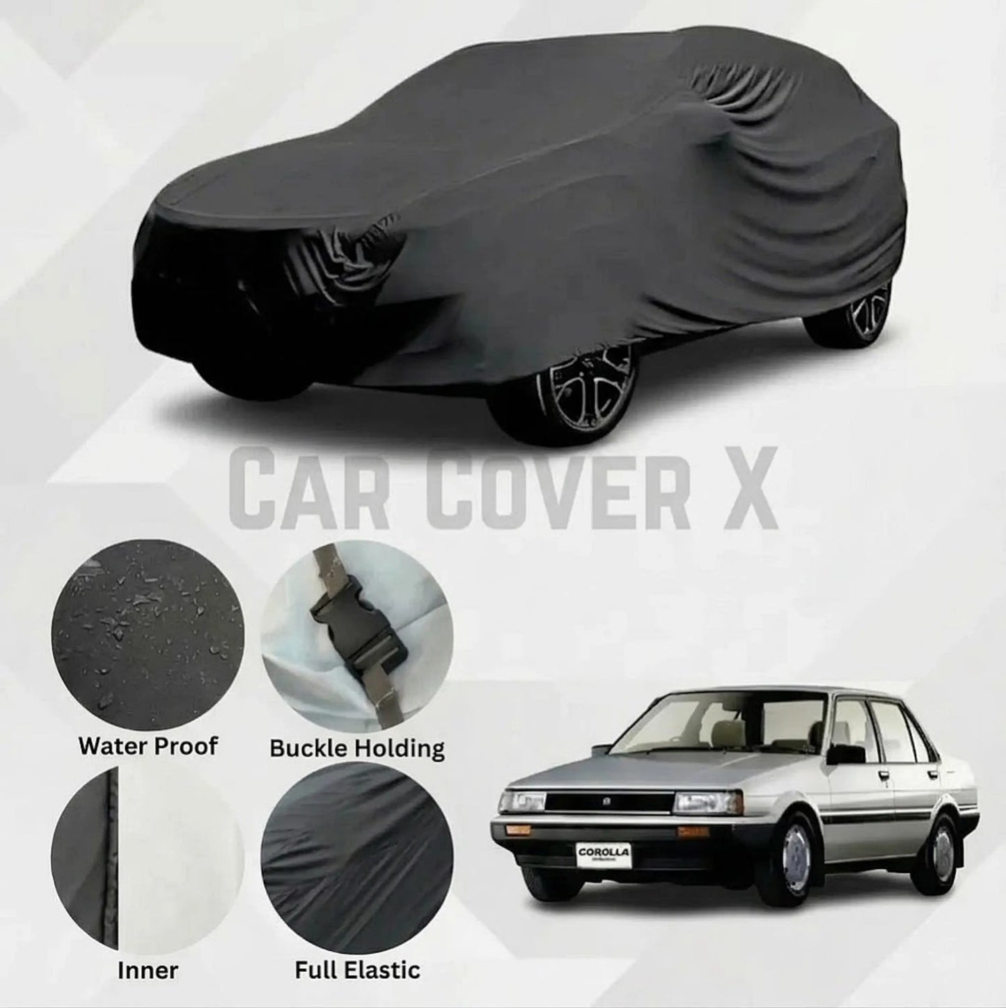 Toyota Corolla 1986 Anti-Scratch Water-Resistant Neoprene Top Cover