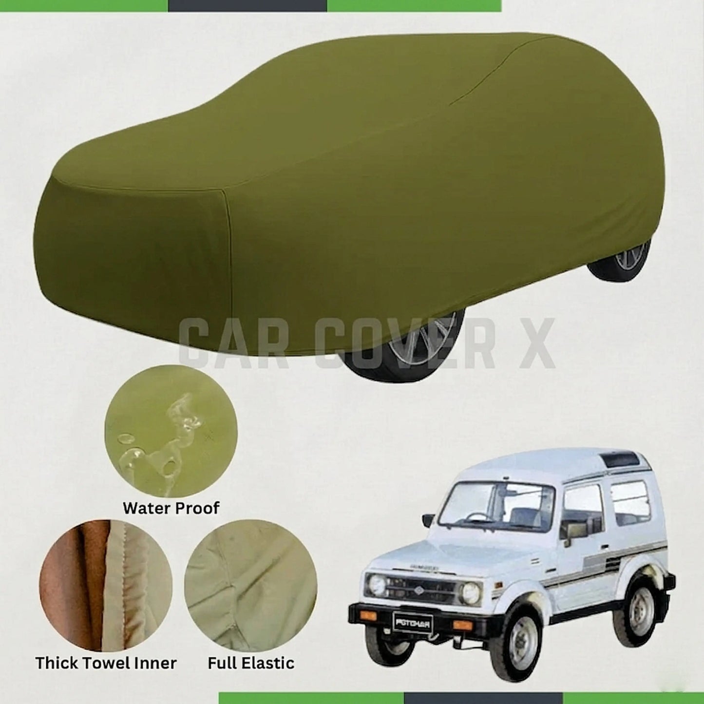 Toyota Potohar Jeep Microfiber Anti-Scratch Waterproof Car Cover