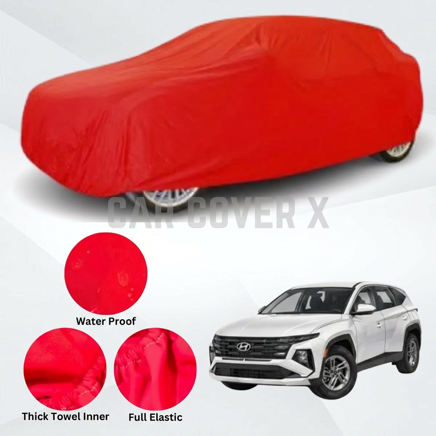 Hyundai Tucson Microfiber Anti Scratch & Anti Swirls Water Resistant Top Cover | Model 2026