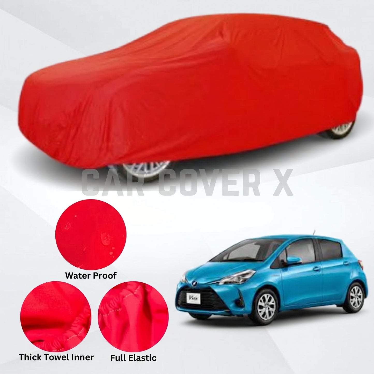Toyota Vitz Microfiber Anti Scratch & Anti Swirls Water Resistant Top Cover | Model 2017 - 2026