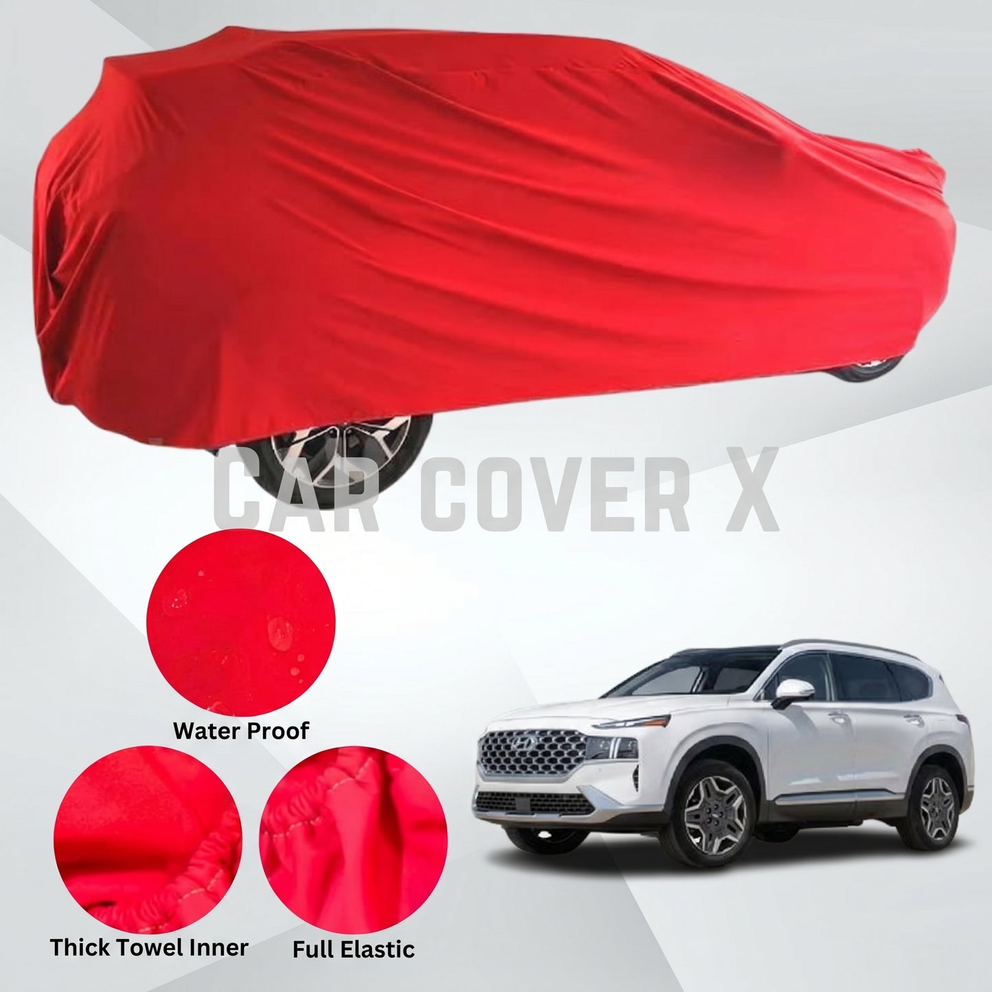 Hyundai Santa Fe Microfiber Anti Scratch & Anti Swirls Water Resistant Top Cover