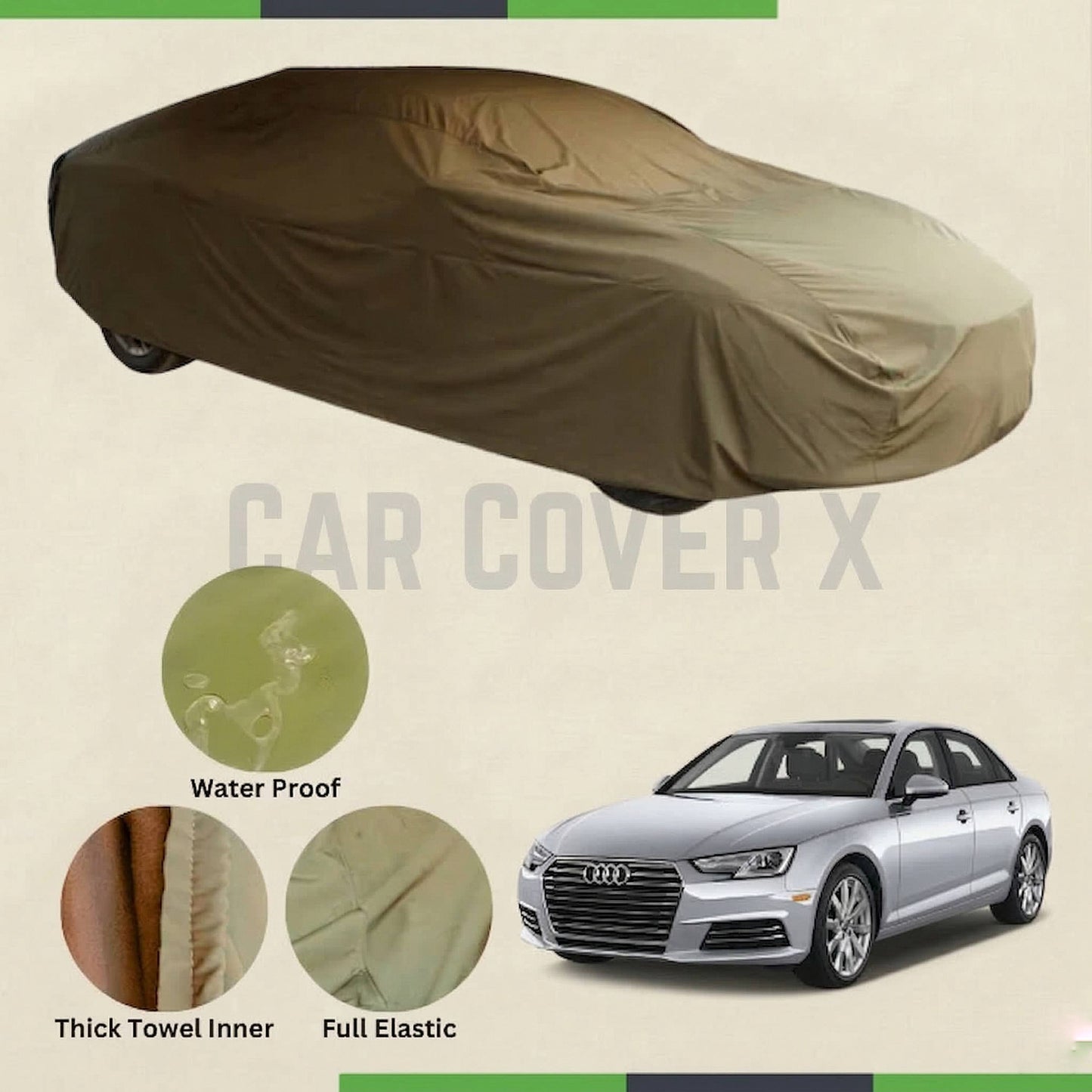 Audi A6 Microfiber Anti Scratch & Anti Swirls Water Resistant Top Cover