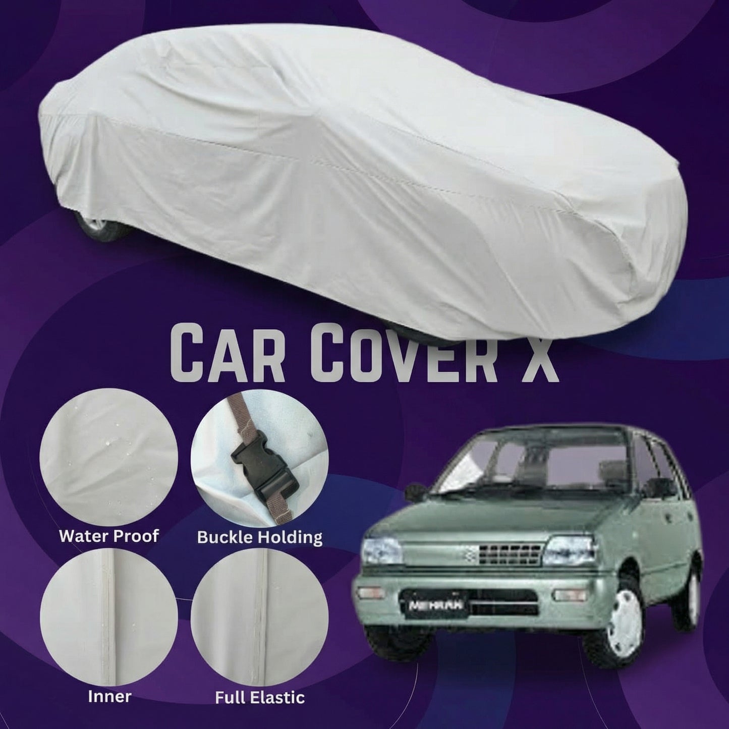 Suzuki Mehran Anti Scratch Water Resistant Neoprene Top Cover