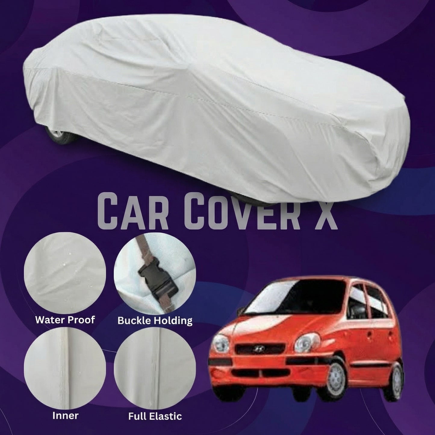 Hyundai Santro Anti Scratch Water Resistant Neoprene Top Cover