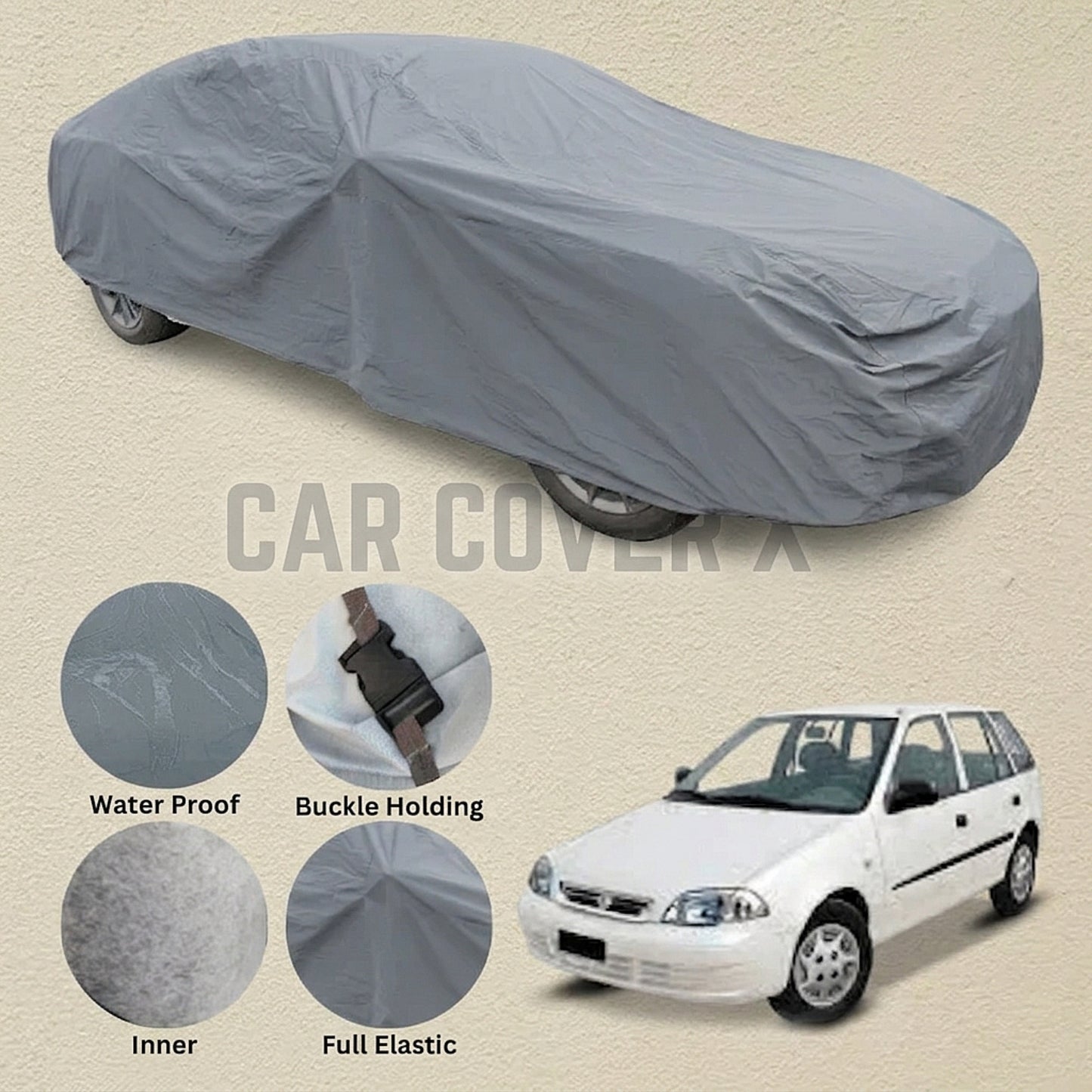 Suzuki Old Cultus Anti Scratch Water Resistant PVC Cotton Top Cover