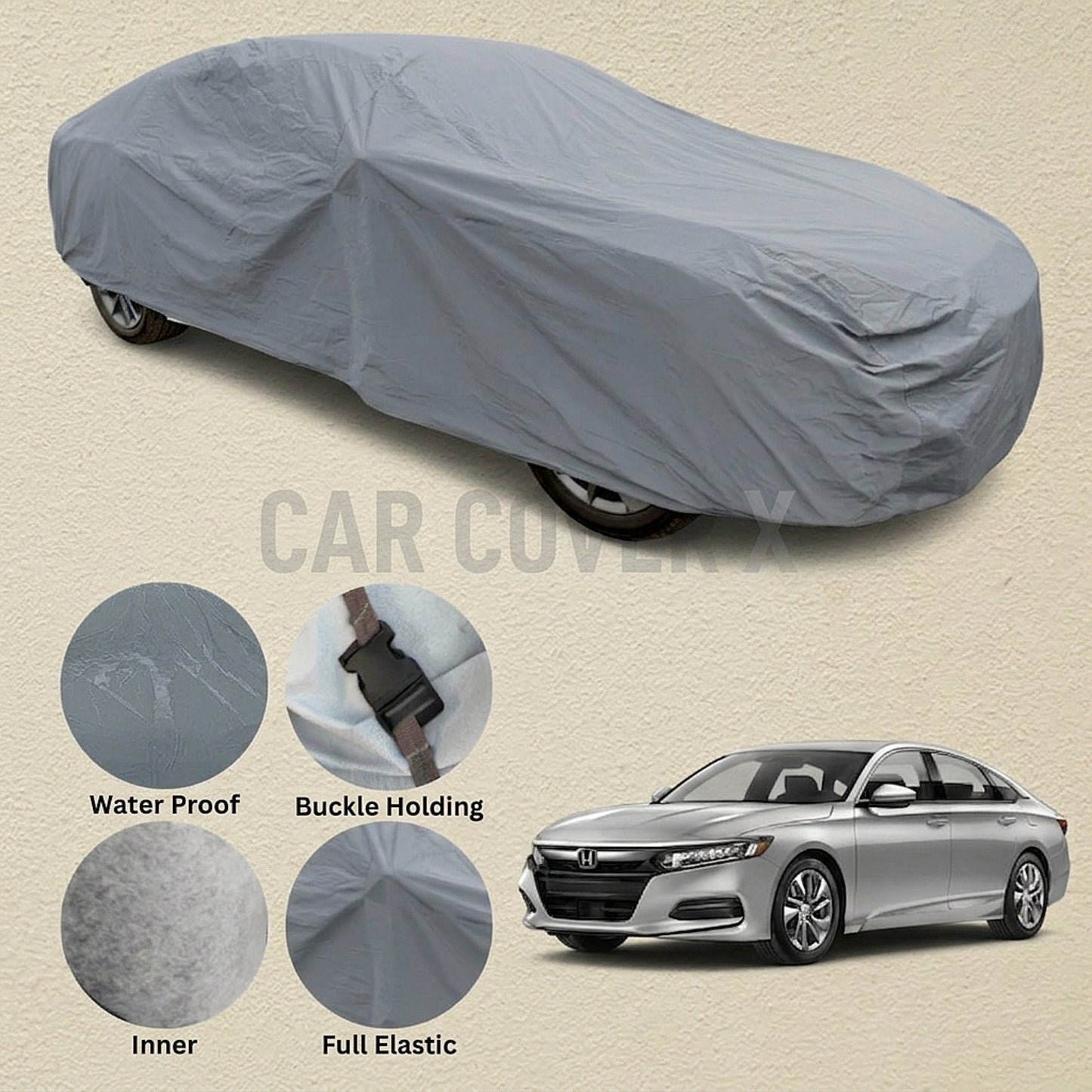 Honda Accord Anti Scratch Water Resistant PVC Cotton Top Cover