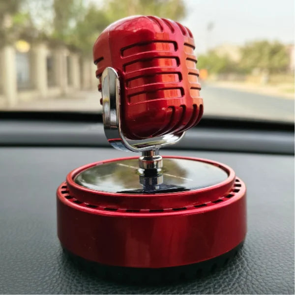 Car Dashboard Solar Air Freshener Mic with Refill Perfume
