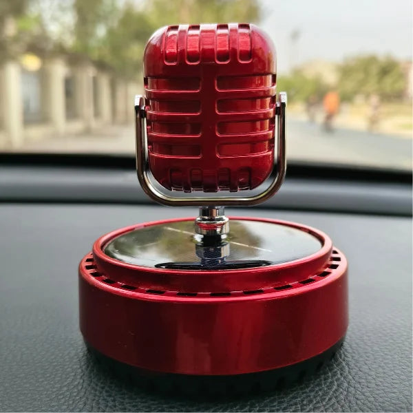 Car Dashboard Solar Air Freshener Mic with Refill Perfume