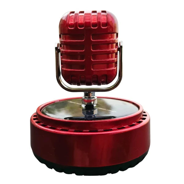 Car Dashboard Solar Air Freshener Mic with Refill Perfume