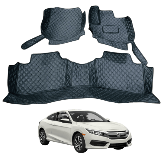 Honda Civic 7D Floor Mats | 3 Pcs | Model 2017 - 2021 | Civic Best Floor Mats