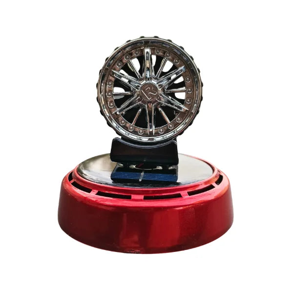 Car Dashboard Solar Air Freshener Wheel with Refill Perfume