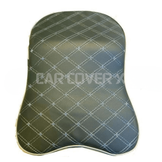 Universal Imported Leather Neck Rest Head Rest Cushion | Beige Stitching