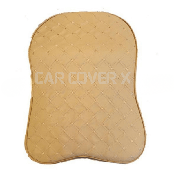 Universal Imported Leather Neck Rest Head Rest Cushion | Light Brown