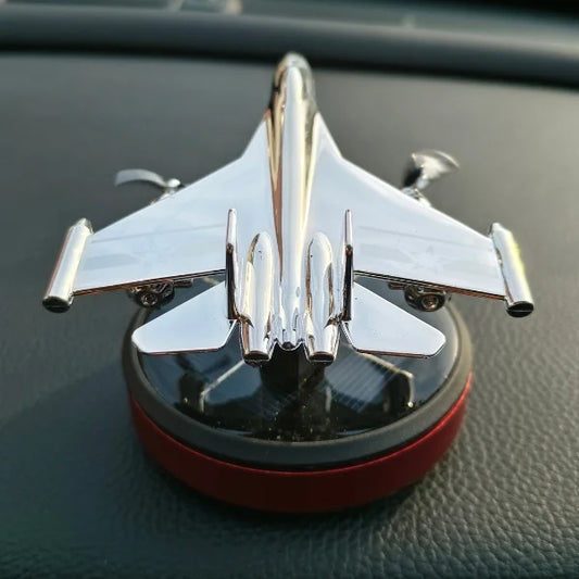 Car Dashboard Solar Air Freshener War Plane with Refill Perfume