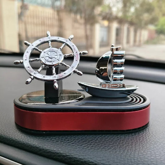 Car Dashboard Solar Air Freshener Ship with Refill Perfume