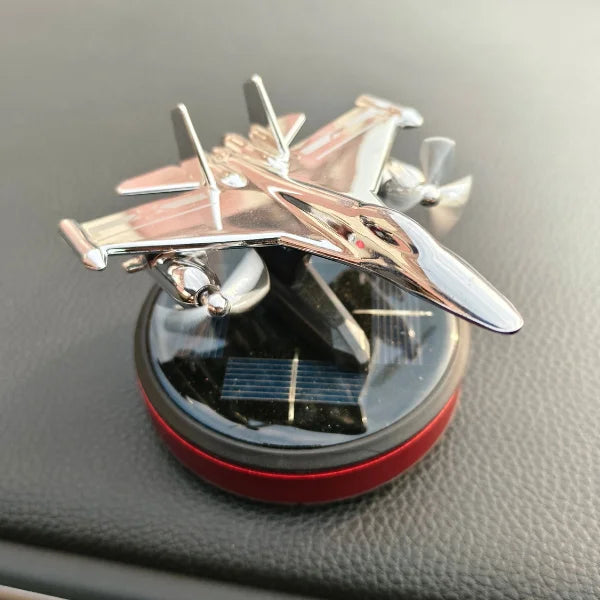 Car Dashboard Solar Air Freshener War Plane with Refill Perfume