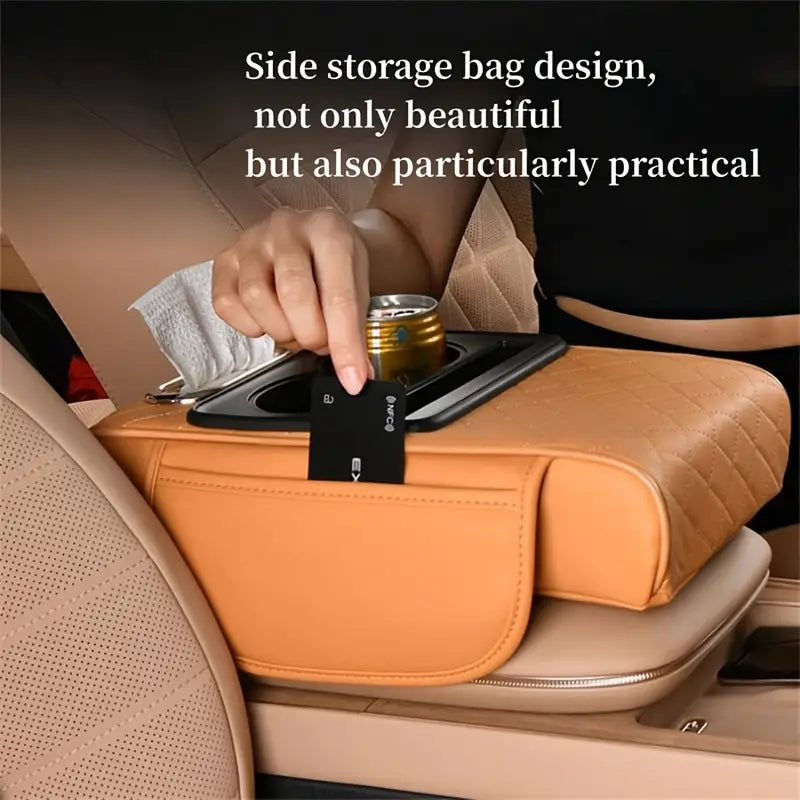 Car Armrest Box Pad – Universal Car Storage Bag & Elbow Support