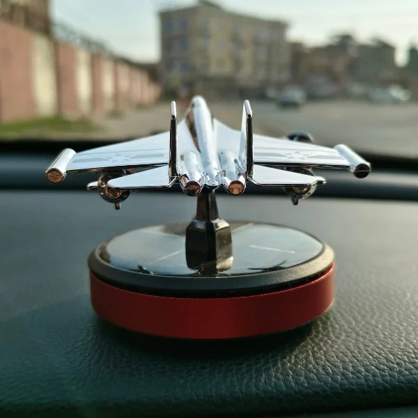 Car Dashboard Solar Air Freshener War Plane with Refill Perfume