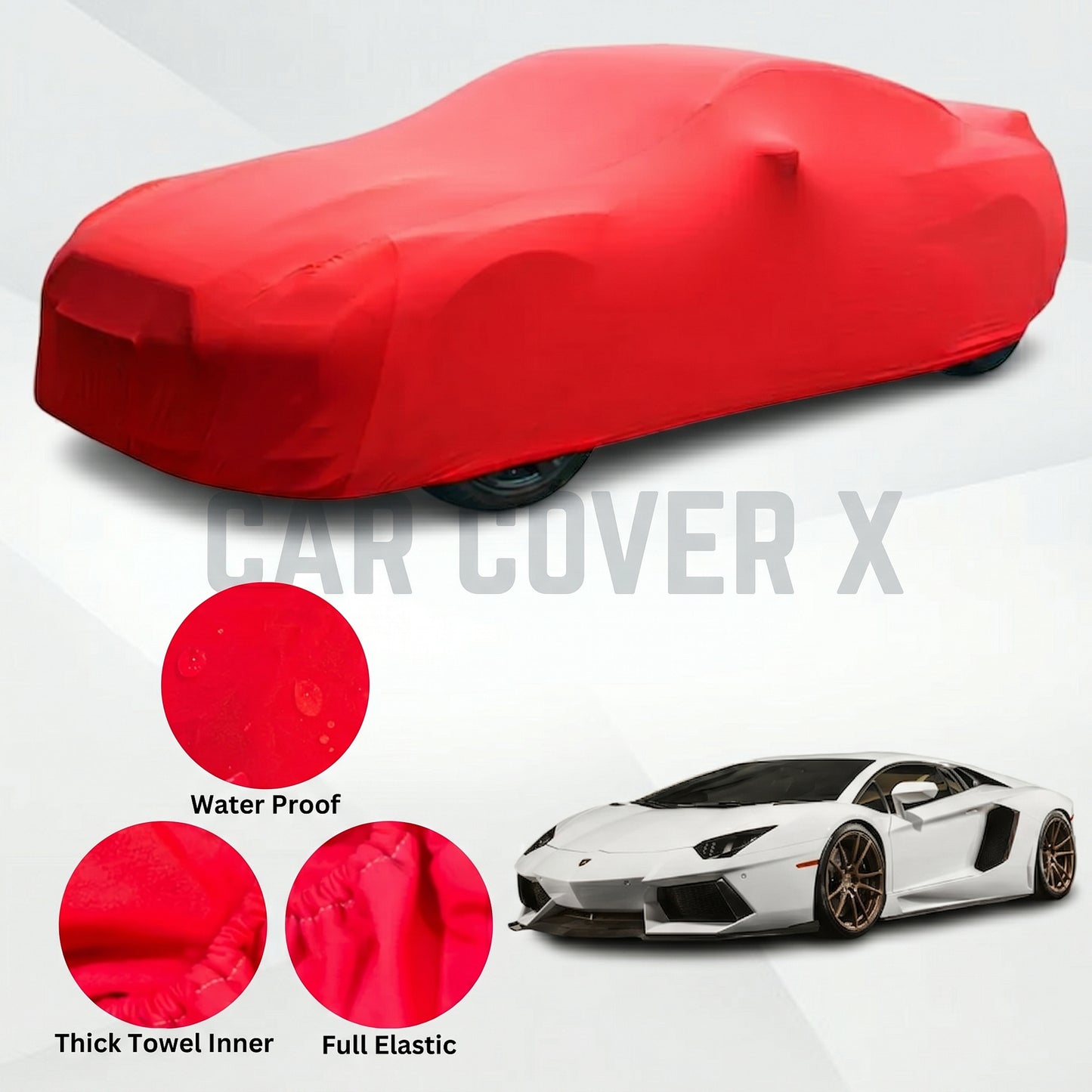 Lamborghini Microfiber Anti Scratch & Anti Swirls Water Resistant Top Cover