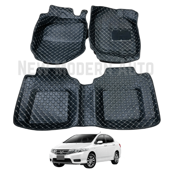 Honda City 6D Floor Mats | 3 Pcs | Model 2007-2023 | City Best Floor Mats | City 6D Floor