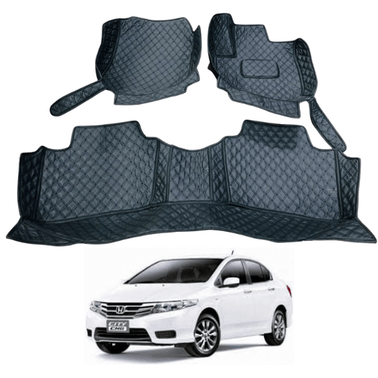 Honda City 7D Floor Mats | 3 Pcs | Model 2009 - 2020 | City Best Floor Mats | City 7D Floor