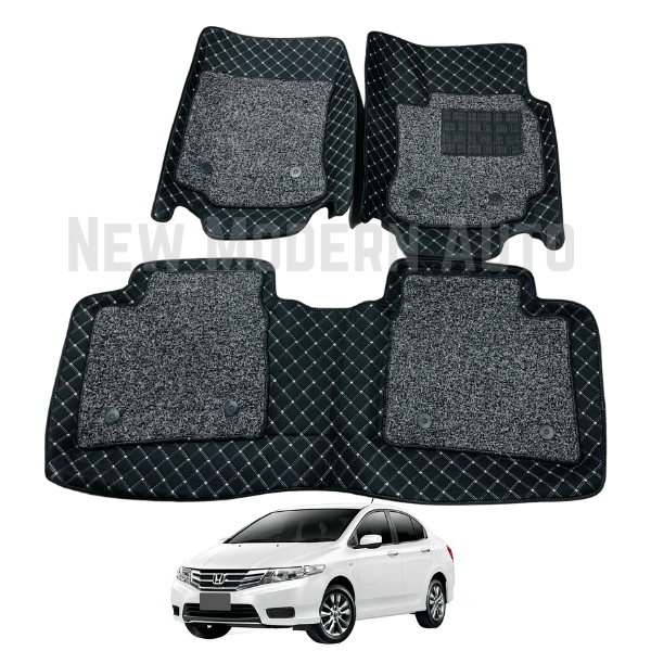 Honda City 8D Floor Mats | 3 Pcs | Model 2008-2023 | City Best Floor Mats | City 8D Floor