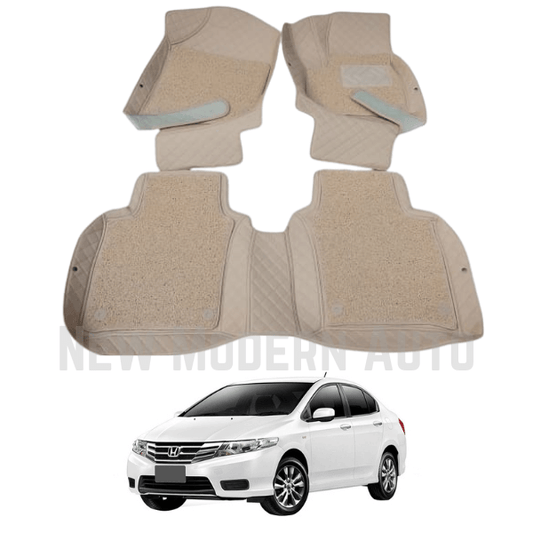 Honda City 9D Floor Mats | 3 Pcs | Model 2008-2021 | City Best Floor Mats | City 9D Floor