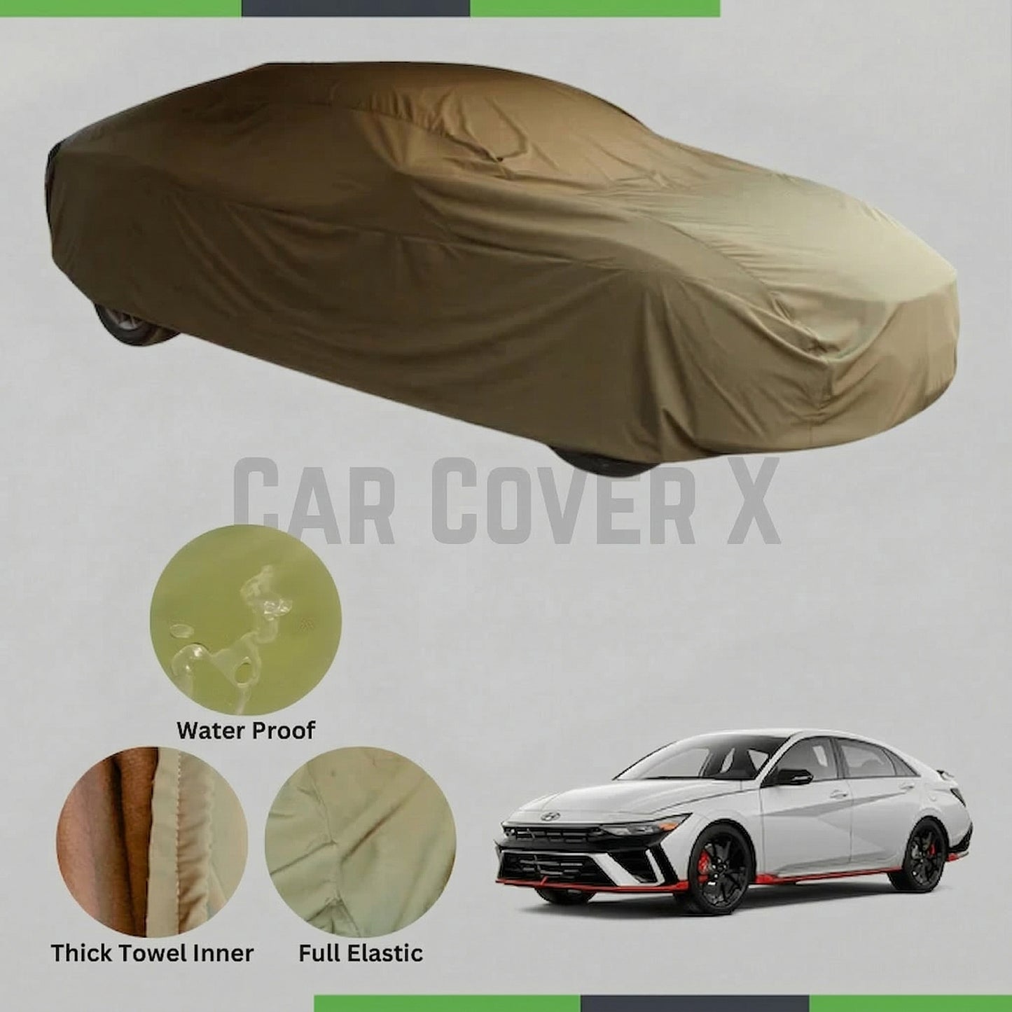 Hyundai Elantra N-Line microfiber anti-scratch waterproof car cover
