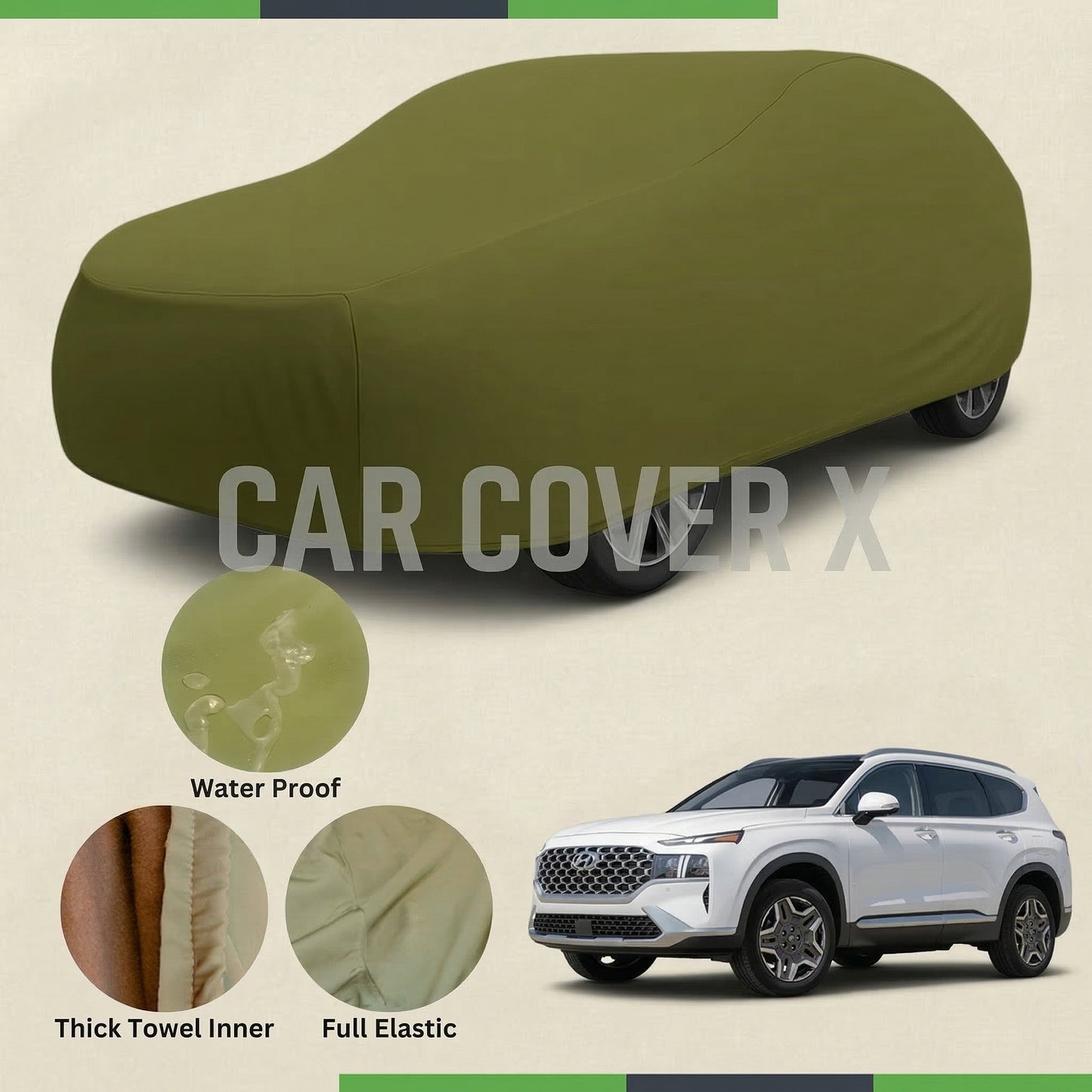 Hyundai Santa Fe microfiber anti-scratch waterproof car cover