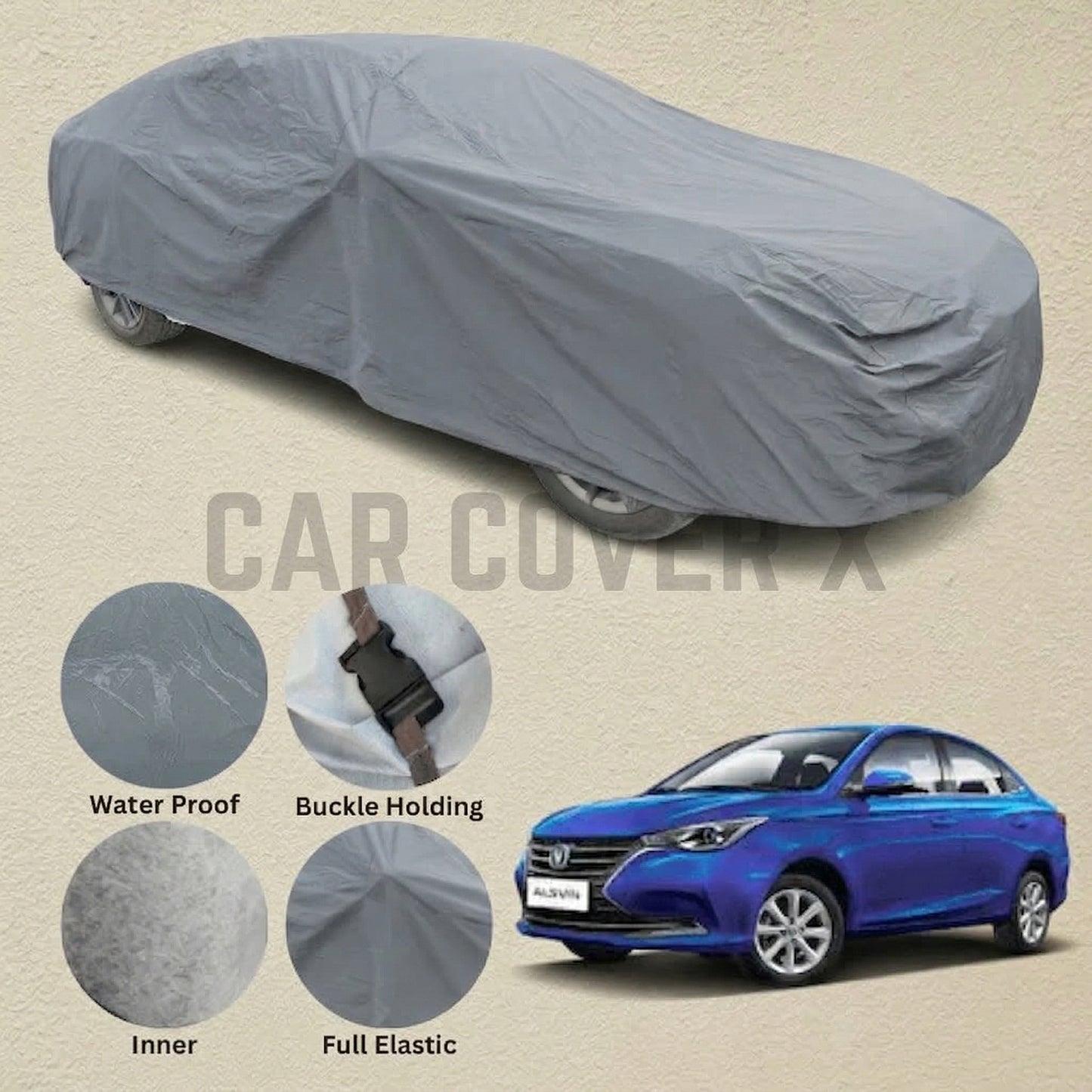 Changan Alsvin Anti Scratch Water Resistant PVC Cotton Top Cover