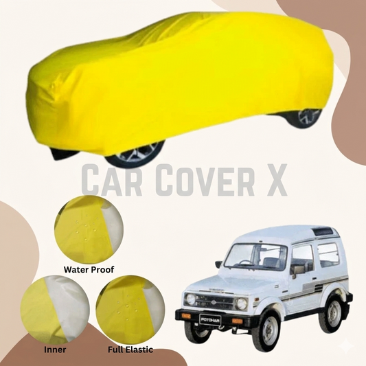 Toyota Potohar Jeep covered with anti-scratch water-resistant nylon car cover
