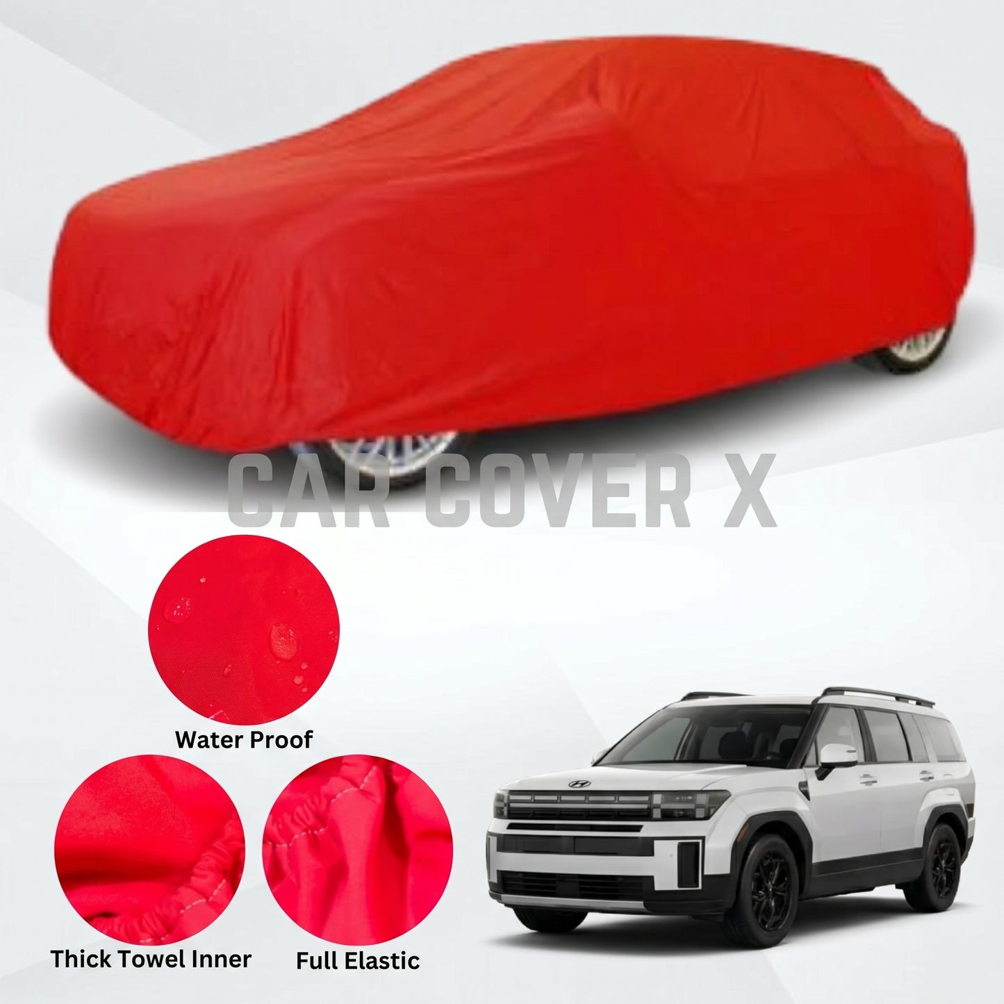 Hyundai Santa Fe Microfiber Anti Scratch & Anti Swirls Water Resistant Top Cover | Model 2026