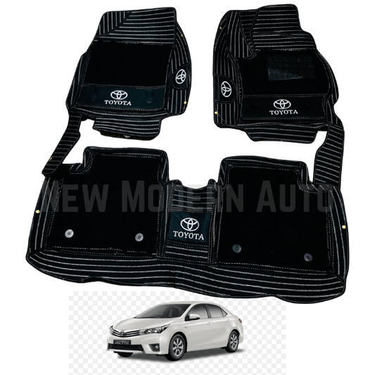 Toyota Corolla 10D Floor Mats | 3 Pcs | Model 2014-2022 | Corolla Best Floor Mats | Corolla 10D Floor
