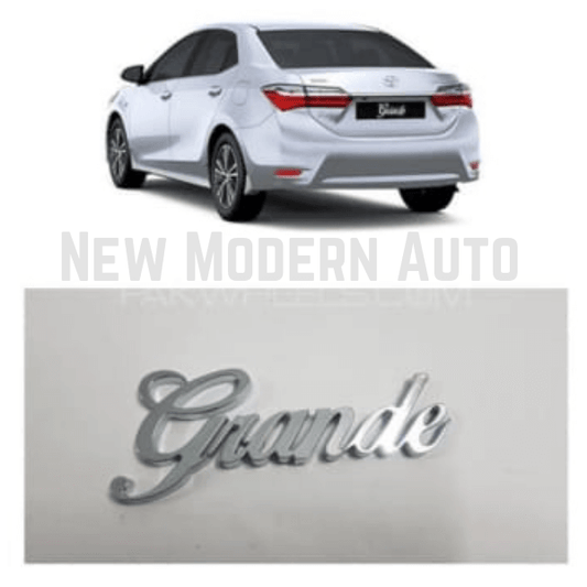 Toyota Corolla Chrome Metal "Grande" Logo