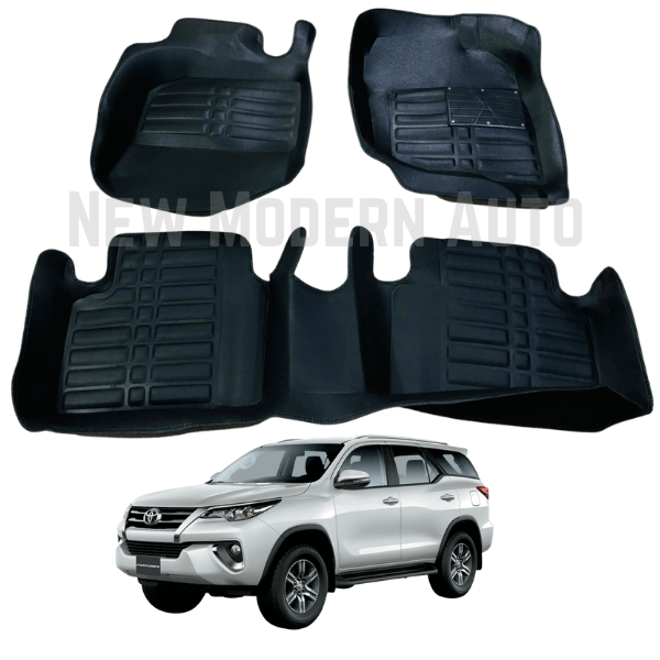 Toyota Fortuner 5D Floor Mats | 5 Pcs | Fortuner Best Floor Mats | Fortuner 5D Floor